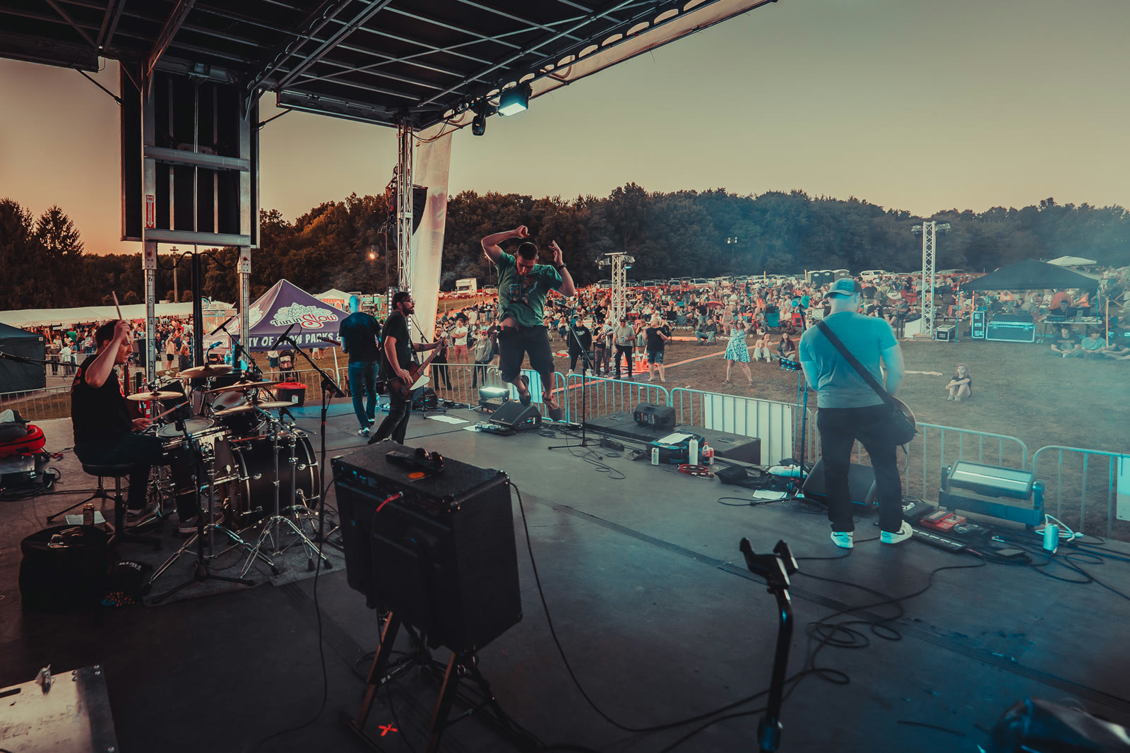 View from the Stow stage over a huge crowd on the lawn